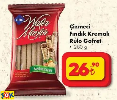 ÇİZMECİ FINDIK KREMALI RULO GOFRET